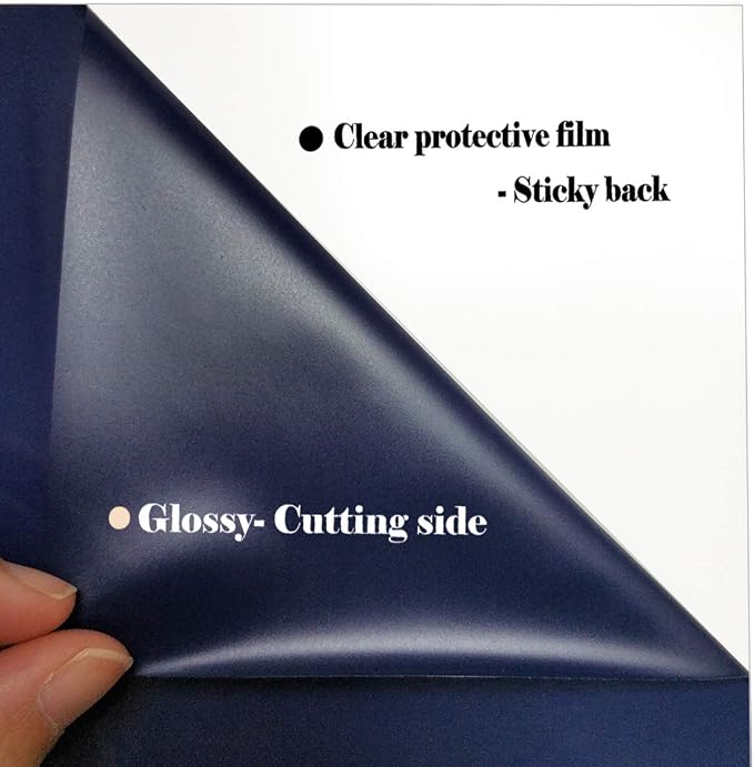 guangyintong Heat Transfer Vinyl Navy Blue HTV Rolls, Glossy Surface HTV Vinyl - Image 2