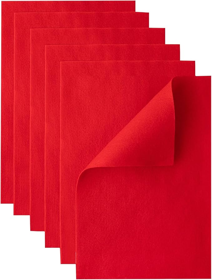 HaoFeiJH Red Felt Fabric Sheets by HaoFeiJH