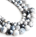 60pcs Round Loose White Fire Agate Beads by Yochus