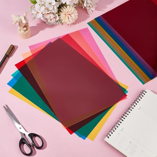 BENECREAT 24Pcs 6 Colors PVC Flexible Plastic Sheets, 11.8x8.3 Inch A4 Colored - Image 4