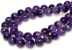 MJDCB Natural Dreamy Amethyst Beads Round Stone Beads DIY Loose Beads - Image 3
