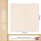 36 Pack Basswood Sheets Plywood Board 1/8 Inch Unfinished Wood, 3mm Plywood - Image 5