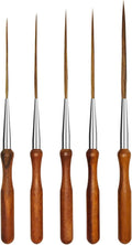5Pcs Ox Ear Painting Detail Paint Brushes，Long Liner Brushes Fine Point Tip by Unknown