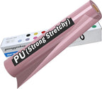 guangyintong Heat Transfer Vinyl Rolls 12" x 10ft, PU Pastel Pink HTV Vinyl by guangyintong