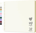 Scrapbook 10x10 Inch DIY Scrapbook Album Hardcover Kraft Paper 40 pages/20 by Hiwhy