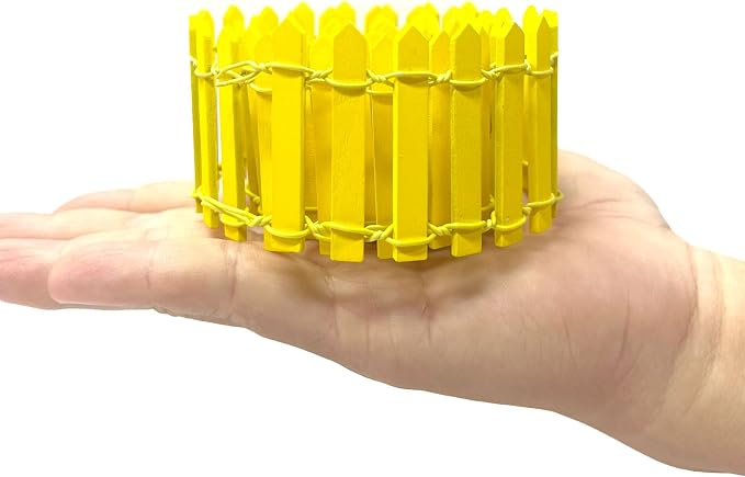 35 Inches Mini Fairy Garden Fence DIY Small Wood Decorative Picket Fence Micro - Image 2
