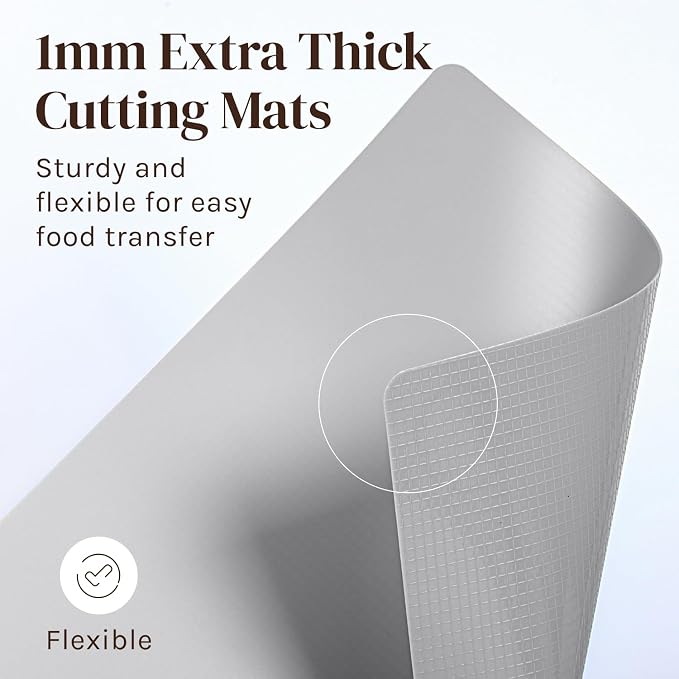 Cooler Kitchen Extra Thick Flexible Plastic Cutting Board Mats - Image 7