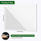 Lesnlok 12 x 16 Acrylic Sheet 1/4 inch Thick 6mm 2 Pieces Clear Plexiglass Sheet - Image 2