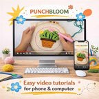 Punch Needle Coaster Kit for Adults Beginners, Easy Punch Embroidery Starter Set - Image 4