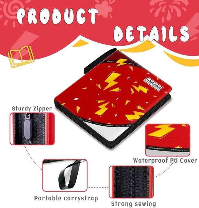 Trading Card Binder 4 Pocket, Card Binder 400 Pockets, Card Book Holder Cards - Image 3