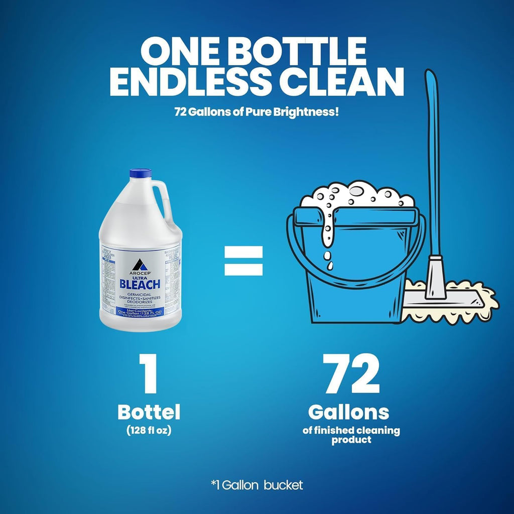 (12 Pack) Kik Ultra Bleach, 1 Gallon Jugs and Cleaning sponge (KIK8635042CT)