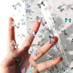 HYANG Transparent Bows PVC Super Clear Holographic Vinyl Faux Leather Sheets 1 - Image 2