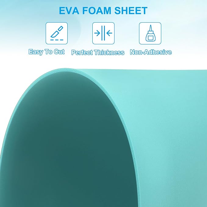 PATIKIL 30 Pack EVA Foam Sheets, Dark Green - Image 3