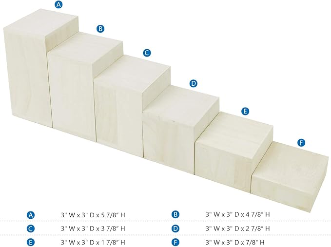 Mooca Wooden 6 Pcs Square Risers - Image 2