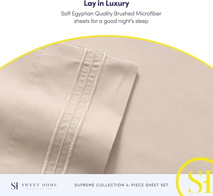 Twin XL Sheets - Breathable Luxury Sheets - 1800 Supreme Collection Extra Soft - Image 6