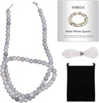 4mm Matte White Quartz Bead, 15-Inch Matte Round Loose Stone Beads by THRELE