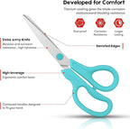 Scissors, Niutop 8" All Purpose Scissors Heavy Duty Ergonomic Comfort Grip - Image 2