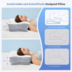 Cervical Neck Pillow, Ergonomic Memory Foam Pillows - Image 4