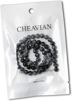 60PCS 6mm Natural Black Snowflake Obsidian Gemstone Round Loose Beads Stone - Image 5