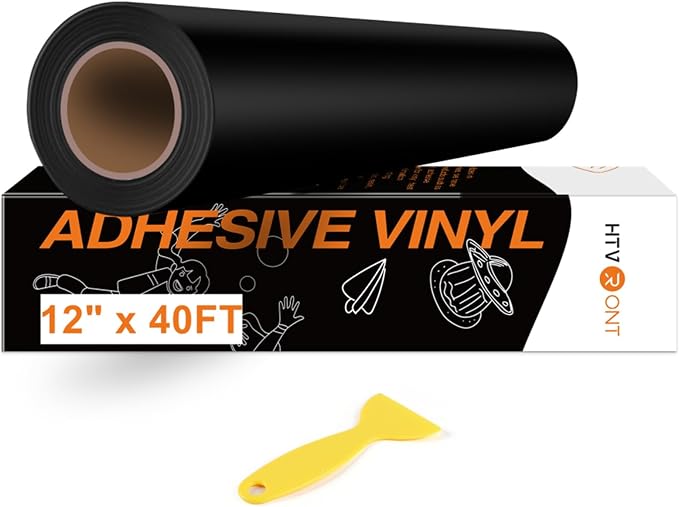 HTVRONT Black Permanent Vinyl, Silhouette, Cameo Cutters, Scrapbooking by HTVRONT