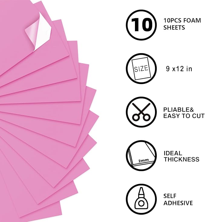 MEARCOOH Self Adhesive Foam Sheets - Image 2