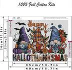 Halloween Cross Stitch Kits for Adults Beginner, Gnome Counted Cross Stitch - Image 2