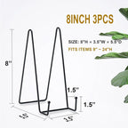 Hoewina Plate Stands for Display, 3 Pack 8 Inch Plate Holder Display Stands - Image 2