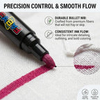 24 Colors Fabric Markers Permanent – Waterproof Non-Bleeding Fabric Pen Set - Image 3