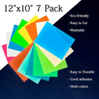 Glow in The Dark Puff Vinyl Heat Transfer Vinyl 7 Assorted Sheets - Image 2