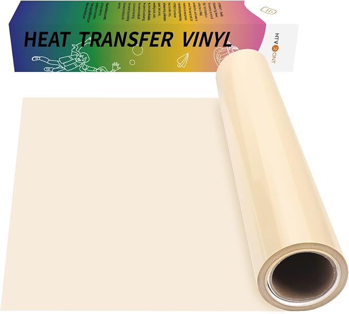 HTVRONT HTV Cream Heat Transfer Vinyl Rolls by HTVRONT
