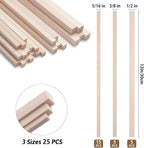 Balsa Wood Sticks, Unfinished Wooden Sticks - Image 3