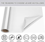 TORC Metallic HTV Heat Transfer Vinyl Roll 12" x10ft Silver Iron on Vinyl - Image 3