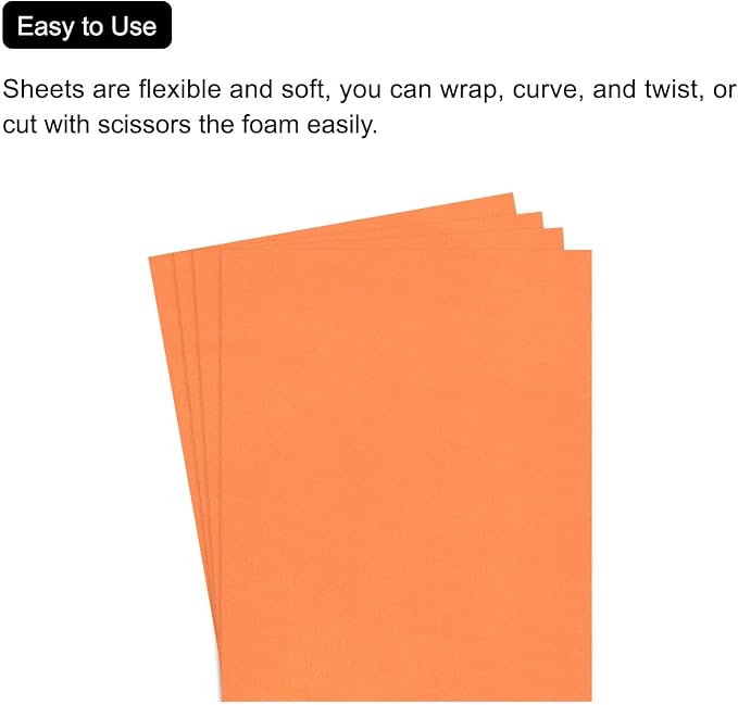 MECCANIXITY EVA Foam Sheets Orange 35.4 Inch x 19.7 Inch 2mm Thick Crafts Foam - Image 4