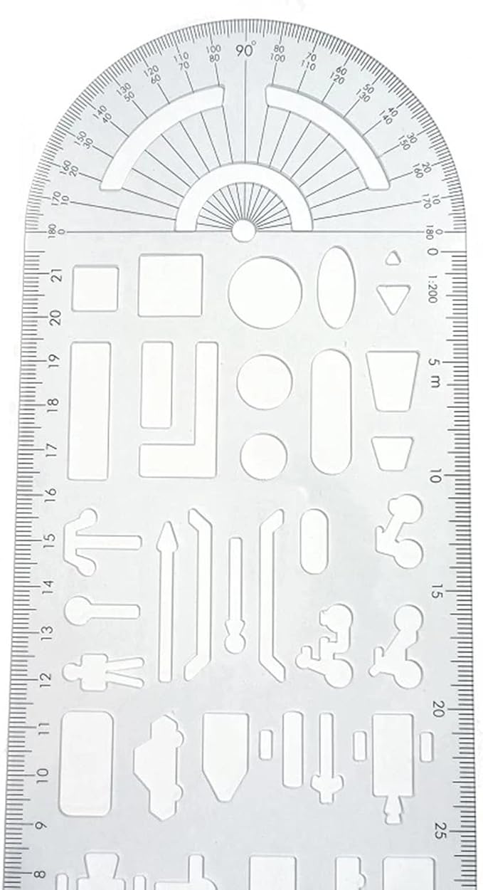 Geometric Drawing Ruler Accident Symbols Drawing Template Measuring - Image 4