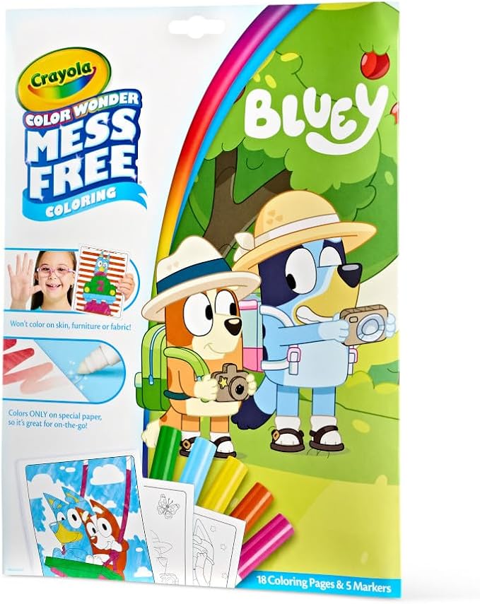 Crayola Bluey Color Wonder Coloring Set, 18 Mess Free Toddler Coloring Pages & - Image 4