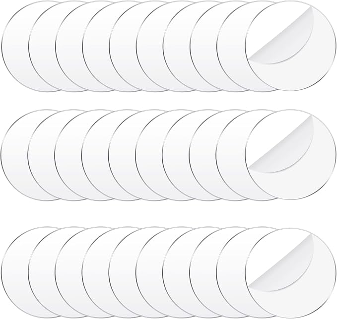 Jetec 30 Pcs 6 Inch Acrylic Circle Blanks Clear Disc Round Transparent Acrylic by Jetec