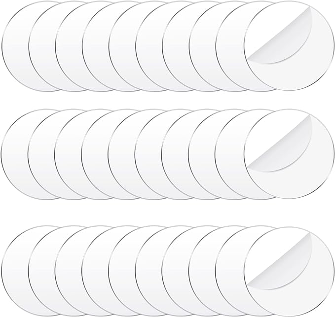 Jetec 30 Pcs 4.5 Inch Acrylic Circle Blanks Clear Disc Round Transparent by Jetec