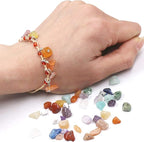1500Pcs Natural Chip Stone Beads 5-8mm Crystal Bracelet Jewelry Making Kit | - Image 5