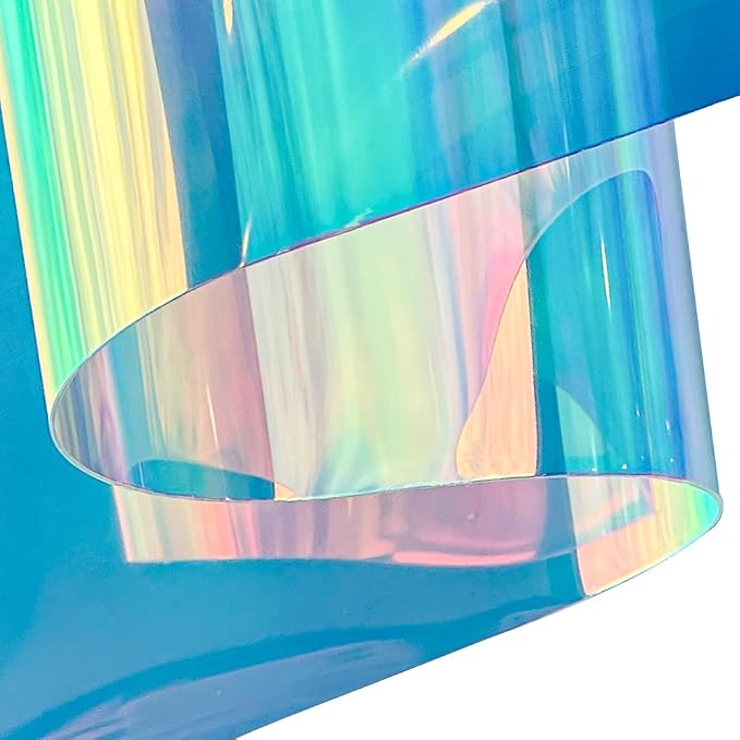 ONEART | 30 Gauge Holographic Clear Vinyl Roll, 11.8" x 54" Waterproof by ONEART