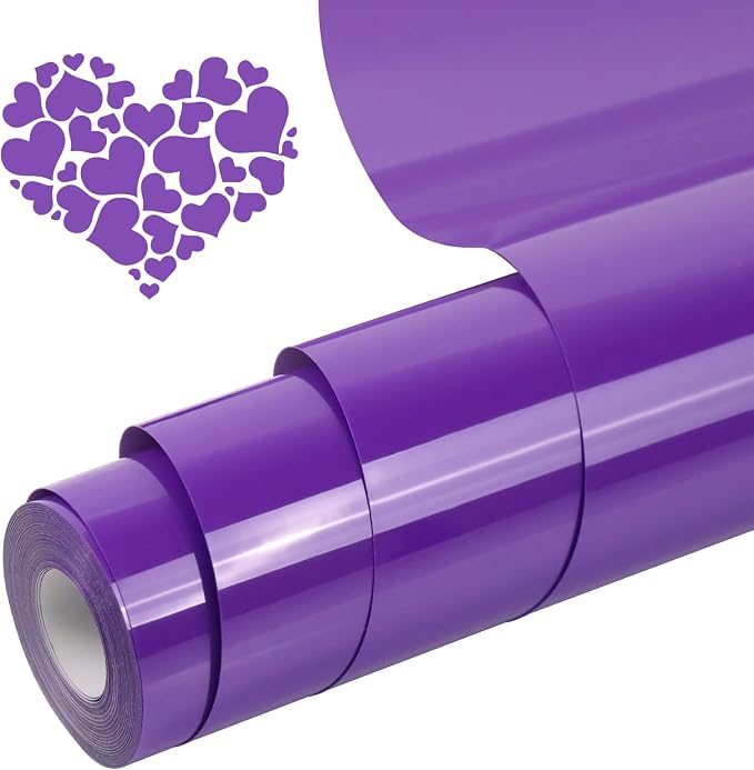 PU Heat Transfer VinyCherry Blossom purple12Inches x 20ft Iron on by Unknown