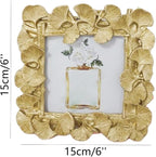 1PCS 4x4Inch Ginkgo Picture Frame | Light Gold, Resin Picture Frame, Wall - Image 2