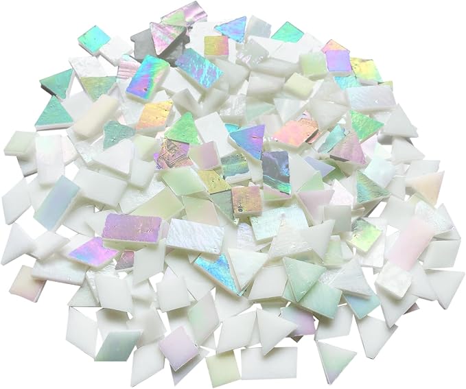 Iridescent White Glass Mosaic Tiles - Image 2