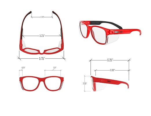 MAGID Y50 Safety Glasses for Construction | Red Frame — 48-Pack, ANSI Z87.1+ - Image 7