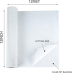 HTV Glitter White Iron on Vinyl 12Inch by 12ft Roll HTV Heat Transfer Vinyl - Image 2