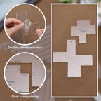 INFUNLY 4pcs Boxed Corner Template 2 Size Cutting Corners Template - Image 3