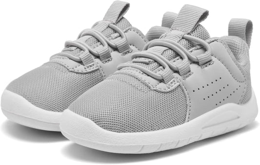 MORENDL Toddler Slip On Sneakers Baby Walking Shoes Non-Slip Breathable Unisex Pink Mesh Lace-Up Athletic Sneakers Infant Running Shoes