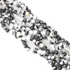 45PCS 8mm Natural Black White Zebra Jasper Gemstone Round Loose Beads Crystal - Image 4