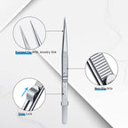 Honoson 3 Pack Diamond Tweezers Gem Stone Jewelry Locking Tweezers Stainless - Image 3