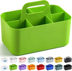 Multiuse Caddy Organizer with Handle, Portable Divided Plastic Tote Bin - Image 8
