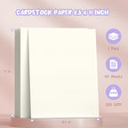 40 Sheets Cream Cardstock Paper 8.5 x 11, Ivory Cardstock Printer Paper 8.5x11 - Image 2